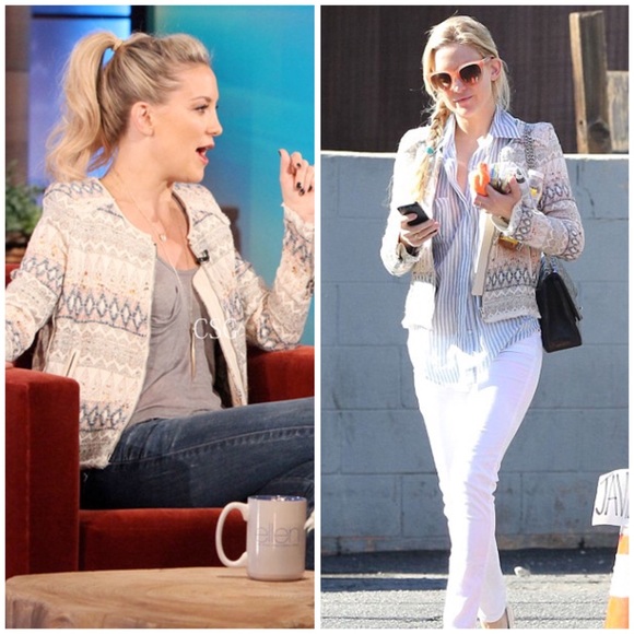 IRO Jackets & Blazers - IRO Kate Hudson Blaze Tribal Tweed Leather Jacket